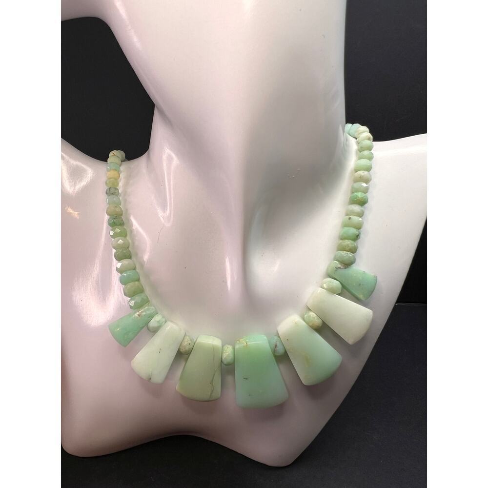 Jay King Chrysoprase Sterling Silver Necklace 18in w Ext